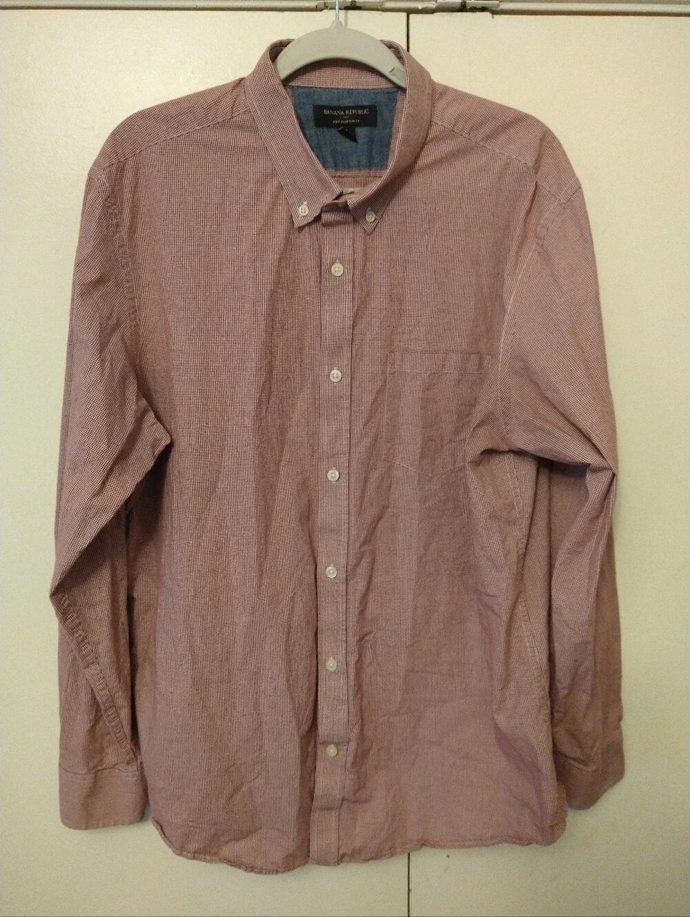Banana Republic Soft Wash Slim Fit Long Sleeve Button Down Shirt Men's sz XL.